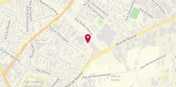 Plan de Rebillon Services Funéraires, 36 Rue Néfliers, 93100 Montreuil
