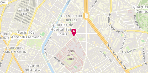 Plan de Agence Grange-aux-Belles, Services Funéraires Ville de Paris, 10e arrondissement, 20 Rue de la Grange Aux Belles, 75010 Paris