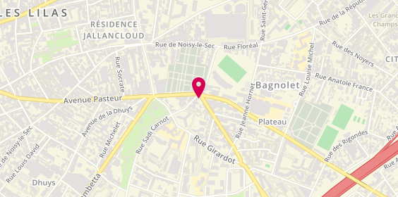 Plan de Pompes Funebres Rebillon, 204 Rue Sadi Carnot, 93170 Bagnolet