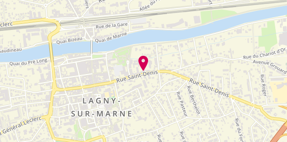 Plan de Pompes funèbres PFG LAGNY-SUR-MARNE, 96 Rue Saint-Denis, 77400 Lagny-sur-Marne