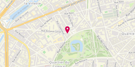 Plan de Roc Eclerc, 3 Rue Armand Carrel, 75019 Paris