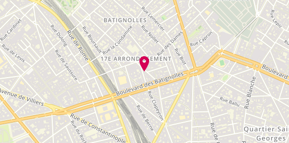 Plan de Agence Mairie du 17e, Services Funéraires Ville de Paris, 17e arrondissement, 9 Rue des Batignolles, 75017 Paris