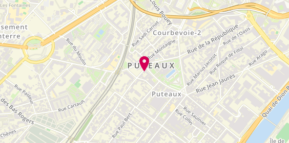 Plan de Pompes funèbres PFG PUTEAUX, 76 Rue Victor Hugo, 92800 Puteaux