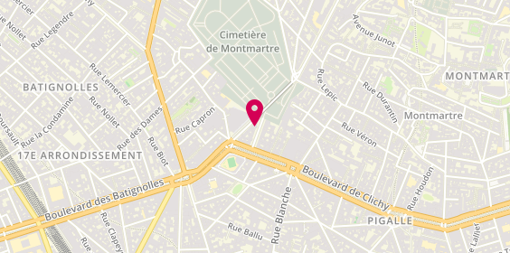 Plan de Marbrerie J.poulain et Fils, 19 avenue Rachel, 75018 Paris