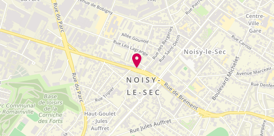 Plan de Pompes funèbres PFG NOISY-LE-SEC, 12 Rue Paul Vaillant Couturier, 93130 Noisy-le-Sec