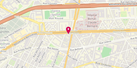 Plan de Pompes funèbres PFG PARIS 17 - Boulevard Bessières, 3 Boulevard Bessières, 75017 Paris
