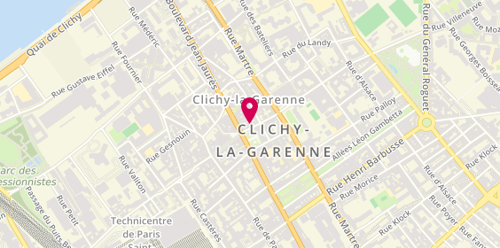 Plan de Pompes funèbres PFG CLICHY, 5 Rue Villeneuve, 92110 Clichy