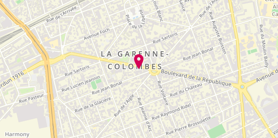 Plan de Pompes funèbres PFG LA GARENNE-COLOMBES, 39 Boulevard de la République, 92250 La Garenne-Colombes