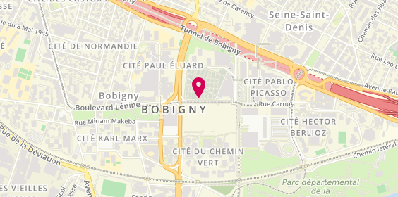 Plan de Pompes funèbres PFG BOBIGNY, 15 Boulevard Maurice Thorez, 93000 Bobigny