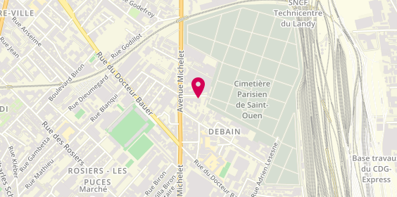 Plan de Pompes funèbres Rebillon, 8 avenue du Cimetière, 93400 Saint-Ouen-sur-Seine
