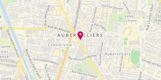 Plan de Pompes funèbres PFG AUBERVILLIERS, 3 Rue de la Commune de Paris, 93300 Aubervilliers