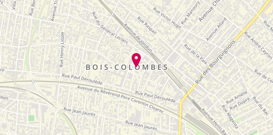 Plan de Pompes funèbres PFG BOIS-COLOMBES, 11 place de la République, 92270 Bois-Colombes
