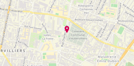 Plan de Pompes funèbres Aubervilliers | Santilly, 48 Rue Charles Tillon, 93300 Aubervilliers