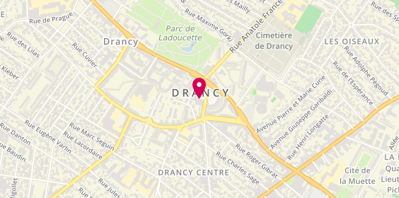 Plan de Pompes funèbres PFG DRANCY, 6 place de l'Hôtel de Ville, 93700 Drancy