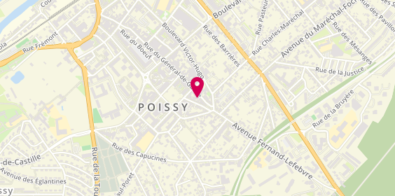Plan de Pompes funèbres PFG POISSY, 120 Rue du Général de Gaulle, 78300 Poissy