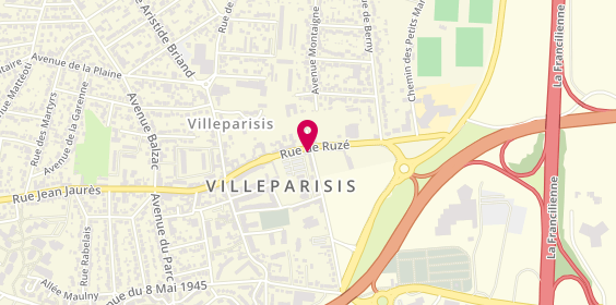 Plan de Pompes funèbres PFG VILLEPARISIS, 58 Rue de Ruzé, 77270 Villeparisis