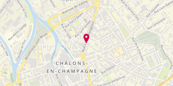 Plan de Pompes funèbres PFG CHÂLONS-EN-CHAMPAGNE, 18 Rue Léon Bourgeois, 51000 Châlons-en-Champagne