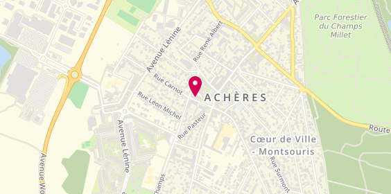 Plan de Pompes Funebres Marbrerie Choteau, 8 Rue Carnot, 78260 Achères