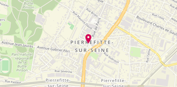 Plan de Pompes funèbres PFG PIERREFITTE-SUR-SEINE, 13 Rue de Paris, 93380 Pierrefitte-sur-Seine