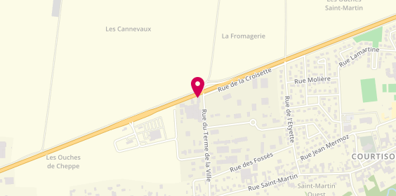 Plan de Pompes funèbres CHAUFFERT- Marbrerie Cou, 97 Rue du Terme la Ville, 51460 Courtisols