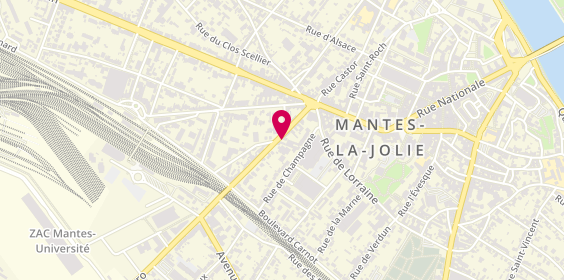 Plan de Pompes funèbres PFG MANTES-LA-JOLIE, 17 avenue De la Division du Général Leclerc, 78200 Mantes-la-Jolie