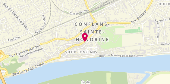 Plan de Pompes funèbres PFG CONFLANS-SAINTE-HONORINE, 54 Rue Maurice Berteaux, 78700 Conflans-Sainte-Honorine