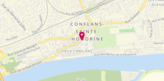 Plan de Pompes Funebres Marbrerie Conflanai, 56 Rue Maurice Berteaux, 78700 Conflans-Sainte-Honorine