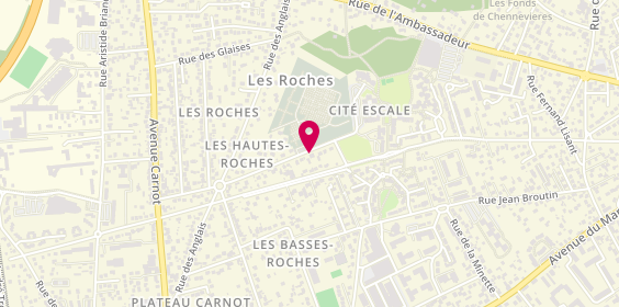 Plan de Les 2 Rives Pompes Funebres Marbrer, 60 Rue des Hautes Roches, 78700 Conflans-Sainte-Honorine