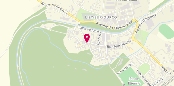 Plan de POMPES Funèbres-MARBRERIE DE LIZY sur OU, 3 place Harouard, 77440 Lizy-sur-Ourcq