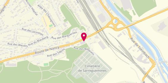 Plan de Pompes Funèbres Eternité, 1A Route de Nancy, 57200 Sarreguemines