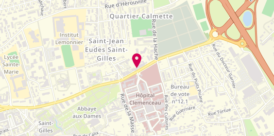 Plan de Pfg Services Funeraires, 125 avenue Georges Clémenceau, 14000 Caen
