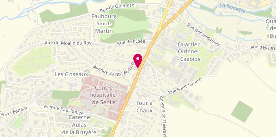 Plan de Bourson Pauchet Pompes Funèbres, 51 Rue du Faubourg Saint-Martin, 60300 Senlis