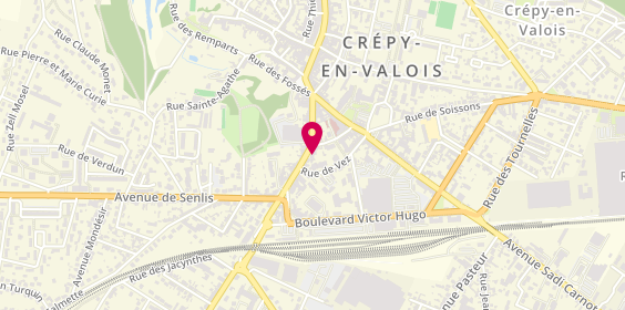 Plan de Pompes funèbres PFG CRÉPY-EN-VALOIS, 29 Rue Charles de Gaulle, 60800 Crépy-en-Valois