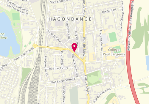 Plan de Pompes funèbres PFG HAGONDANGE, 13 Rue de la Gare, 57300 Hagondange