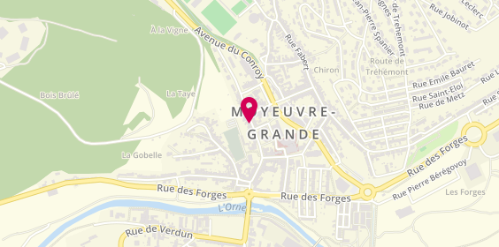 Plan de Pompes Funèbres Paquin Dauphin, 35 Rue Maréchal Foch, 57250 Moyeuvre-Grande