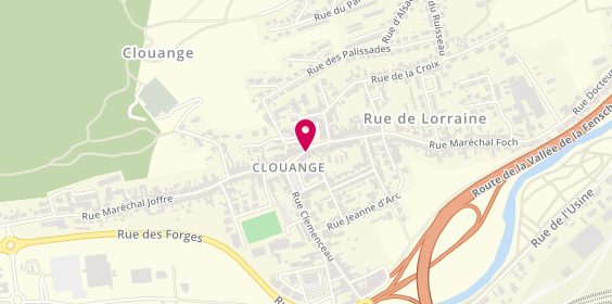 Plan de Pompes Funèbres Hieulle, 6 Rue Maréchal Foch, 57185 Clouange