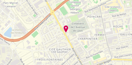 Plan de Pompes Funèbres Traxler et Fils, 446 Avenue de Laon, 51100 Reims