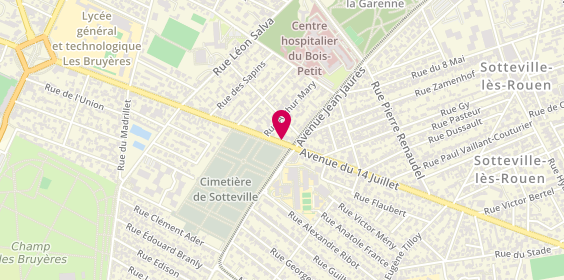 Plan de Pompes Funebres de Normandie, 152 avenue du 14 Juillet, 76300 Sotteville-lès-Rouen