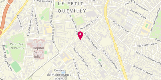 Plan de Pompes Funèbres de Normandie, 2 Rue Paul Foliot, 76140 Le Petit-Quevilly