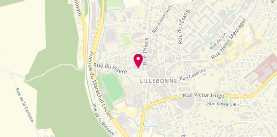 Plan de Pompes funèbres PFG LILLEBONNE, 10 Rue du Havre, 76170 Lillebonne
