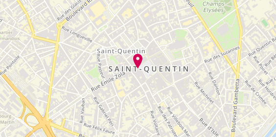 Plan de Pompes funèbres PFG SAINT-QUENTIN, 35 place de l'Hôtel de Ville, 02100 Saint-Quentin