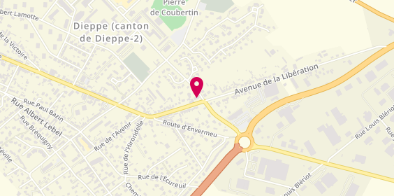 Plan de Pompes Funèbres SAGNIER & Marbrerie Neuville les Dieppe, 27 avenue de la Libération, 76370 Dieppe