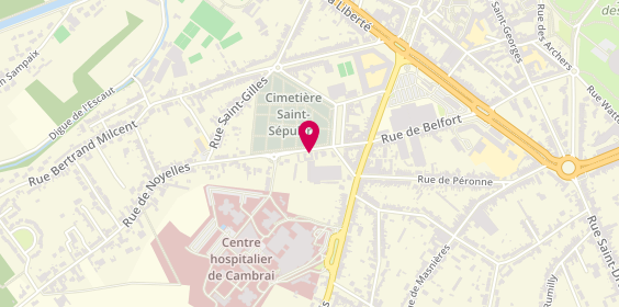 Plan de Pompes Funèbres Druart et Marbrerie Legrand, 61 Rue de Noyelles, 59400 Cambrai