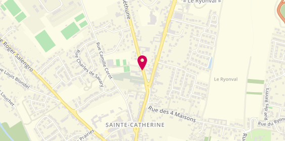 Plan de Pompes Funèbres et Marbrerie Duflos, 9 Route Béthune, 62223 Sainte Catherine Les Arras