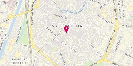 Plan de Pompes funèbres PFG VALENCIENNES, 3 place d'Armes, 59300 Valenciennes