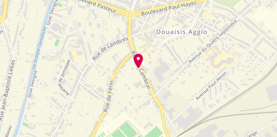 Plan de Pompes funèbres PFG DOUAI - Rue de Cambrai, 304 Rue de Cambrai, 59500 Douai