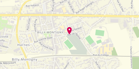 Plan de Pompes Funèbres Marbrerie SAUVAGE, 33 Rue Egalité, 62420 Billy-Montigny