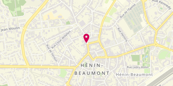 Plan de Pompes Funèbres Héraut-Sion Henin-Beaumont, 99 Rue de l'Abbaye, 62110 Hénin-Beaumont