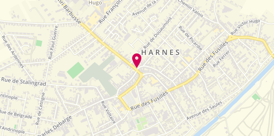 Plan de Pompes Funèbres Harnésiennes, 3 Résidence Henri Barbusse, 62440 Harnes