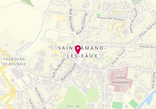 Plan de Pompes funèbres PFG SAINT-AMAND-LES-EAUX, 35 Grand'place, 59230 Saint-Amand-les-Eaux